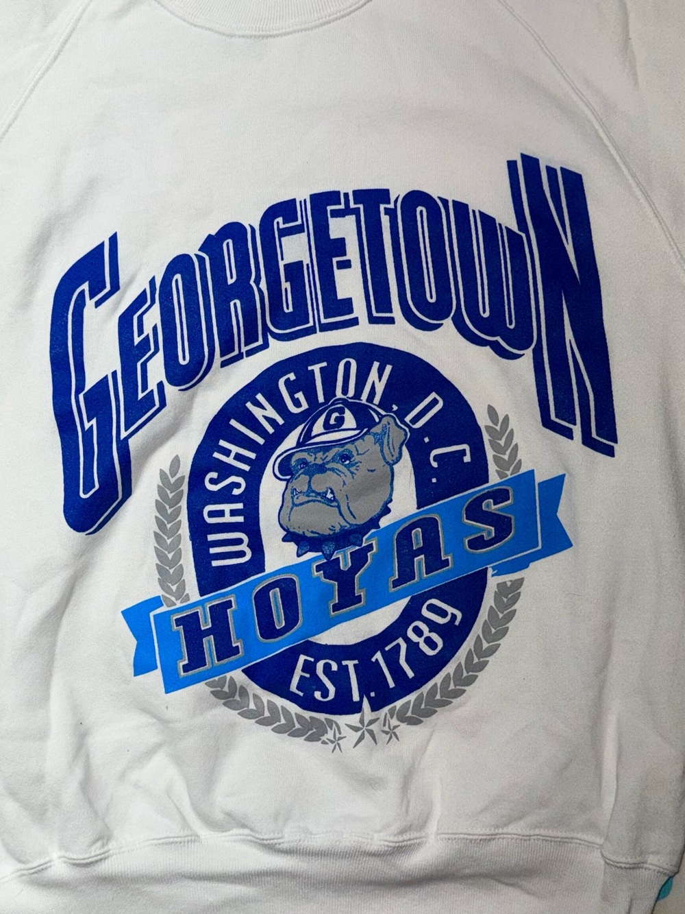 NOS Vintage 90s Georgetown "Hoyas" Crewneck Sweatshirt MEN’S LARGE